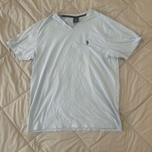U.S. Polo Assn. Light Blue V-Neck Tee